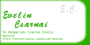 evelin csarnai business card